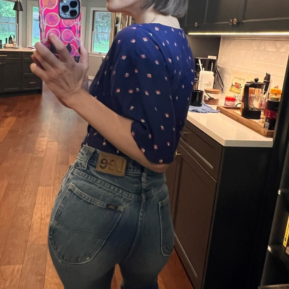 Anthropologie Printed Crop Top size M EUC - Picture 5 of 5